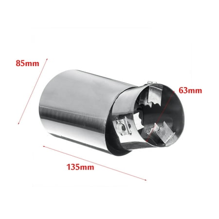 Universal Exhaust Muffler Silencer For 85mm Inner Diameter Outlet Tip
